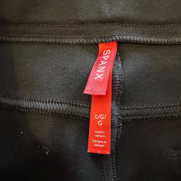 Spanx 20202R Perfect Black Ponte Ankle Pant Women’s Size L - Picture 8 of 15